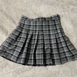 Grey and Black School Girl Skirt